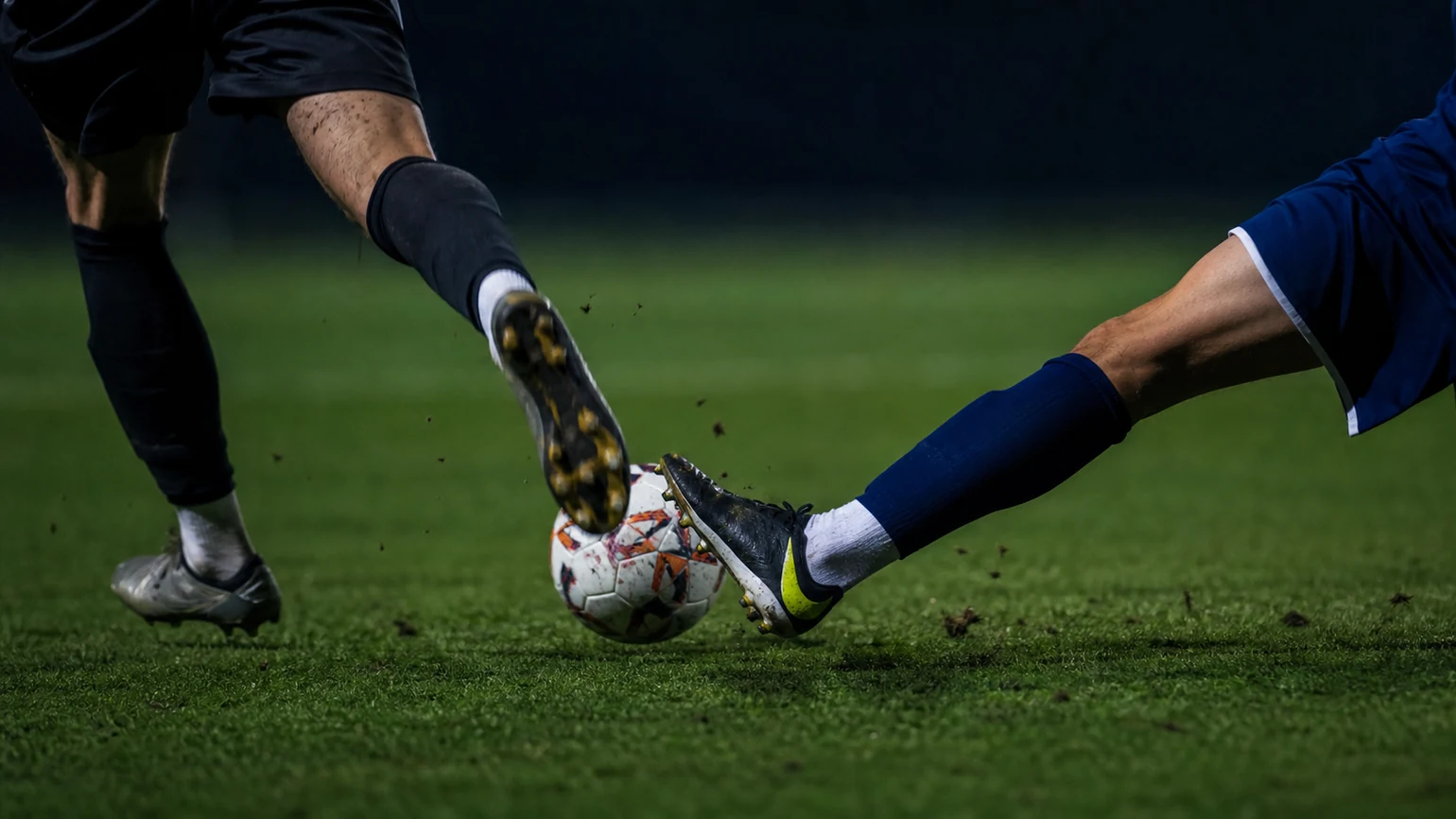 the instant a heavy touch escapes the attacker and the defender's boot extends to intercept